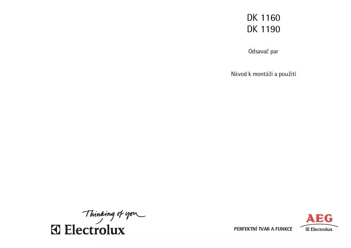 Mode d'emploi AEG-ELECTROLUX DK1160-M