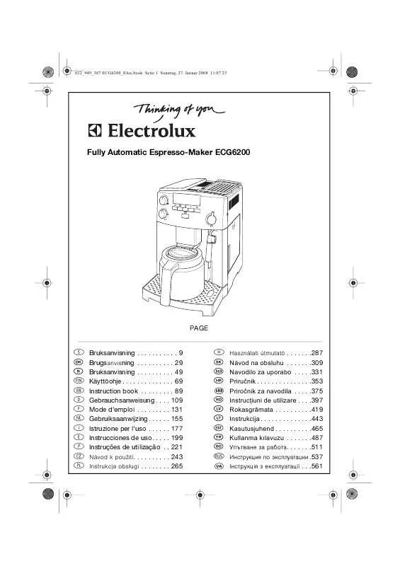 Mode d'emploi AEG-ELECTROLUX ECG6200