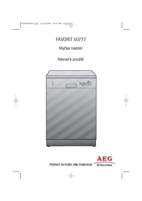 Mode d'emploi AEG-ELECTROLUX F50777