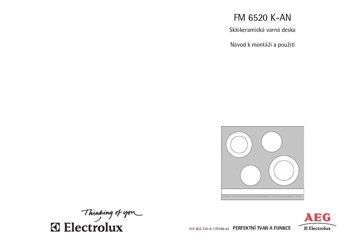 Mode d'emploi AEG-ELECTROLUX FM6520K-AN
