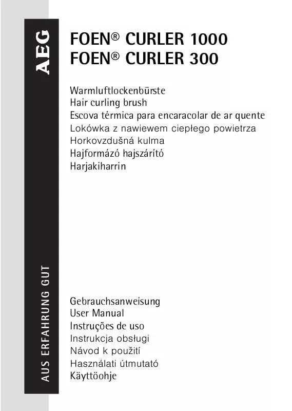Mode d'emploi AEG-ELECTROLUX FOENCURLER1000