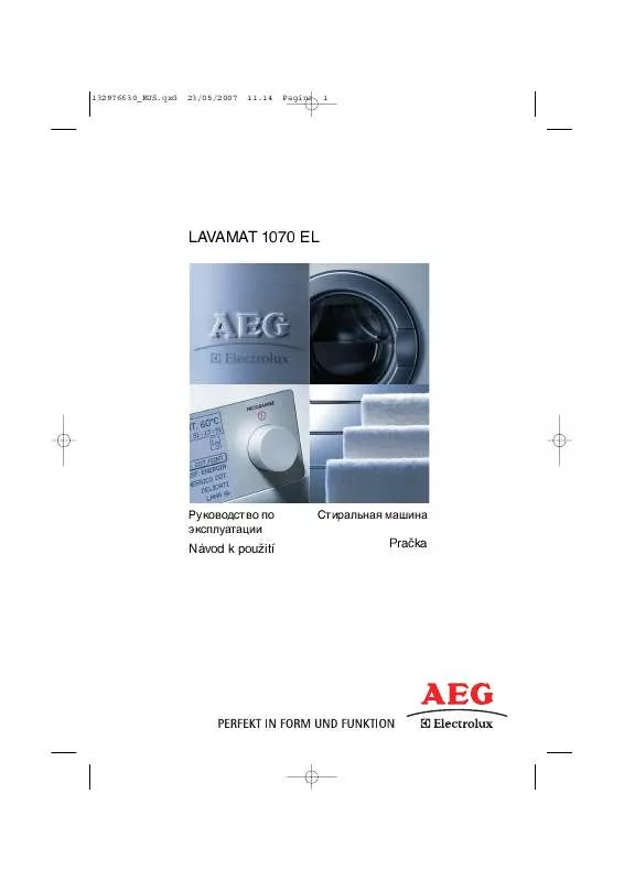 Mode d'emploi AEG-ELECTROLUX L1070EL