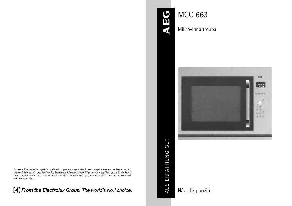 Mode d'emploi AEG-ELECTROLUX MCC663E-M