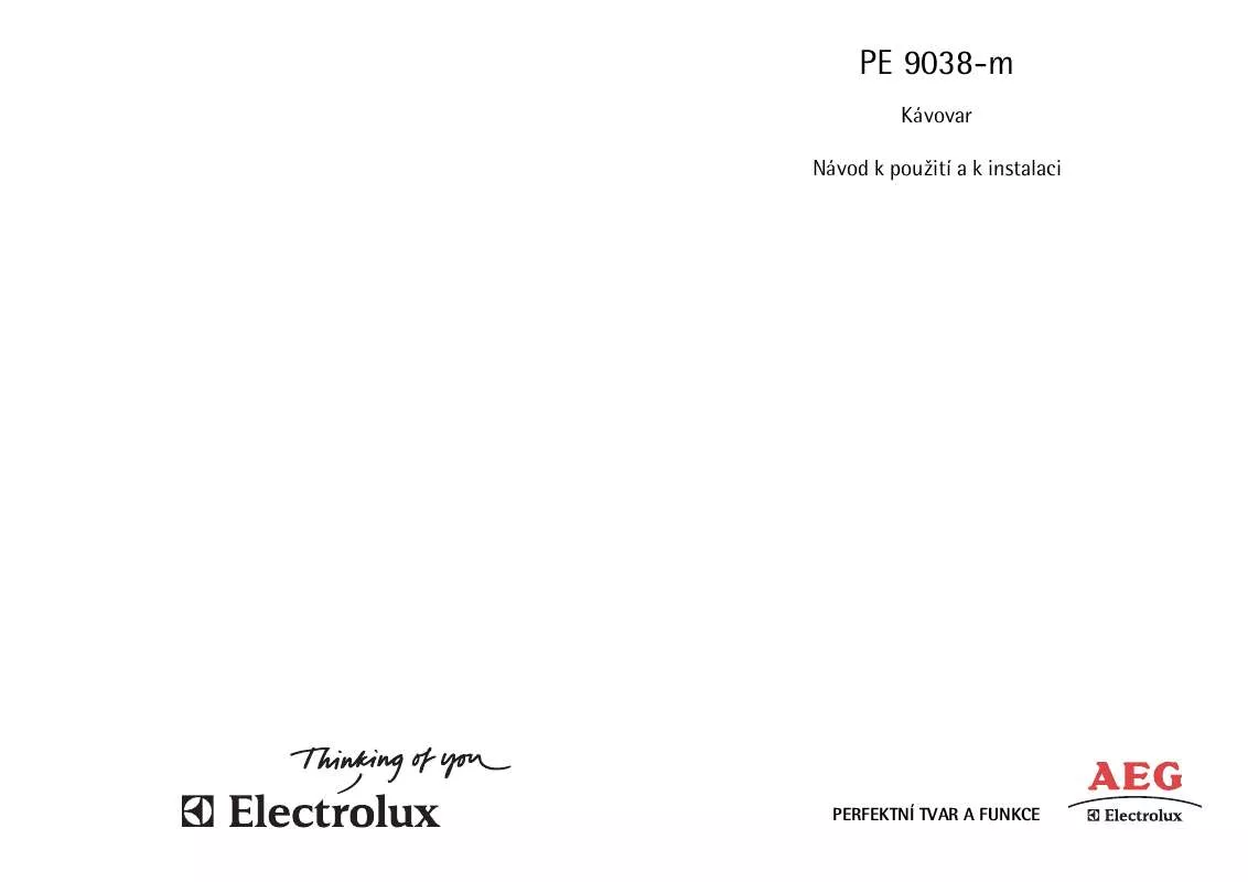 Mode d'emploi AEG-ELECTROLUX PE9038-A