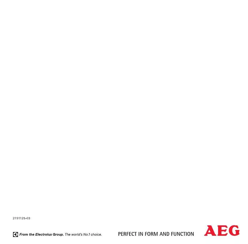 Mode d'emploi AEG-ELECTROLUX T2.6 TURBO