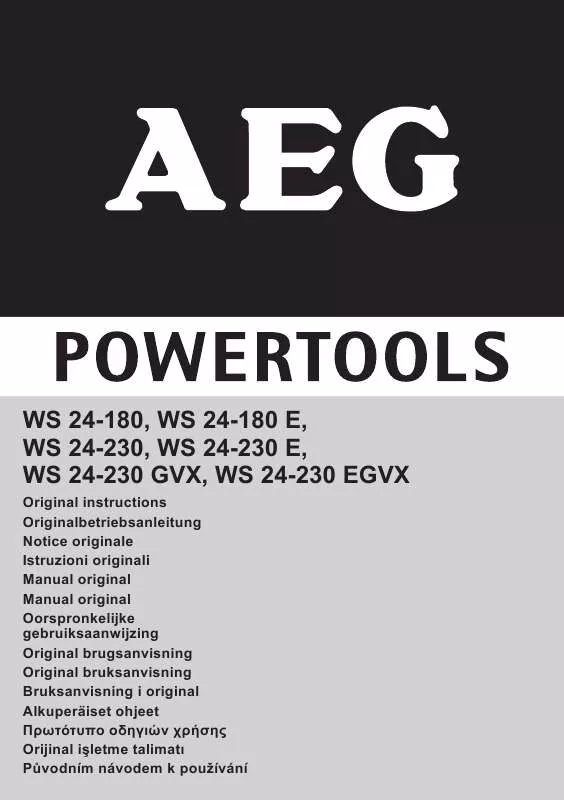 Mode d'emploi AEG WS 21-230 EGVX