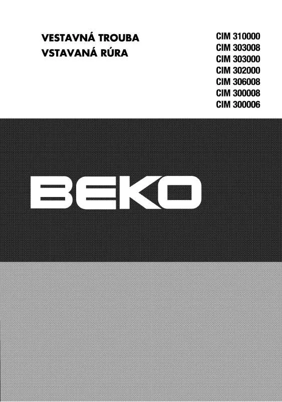 Mode d'emploi BEKO CIM 310000