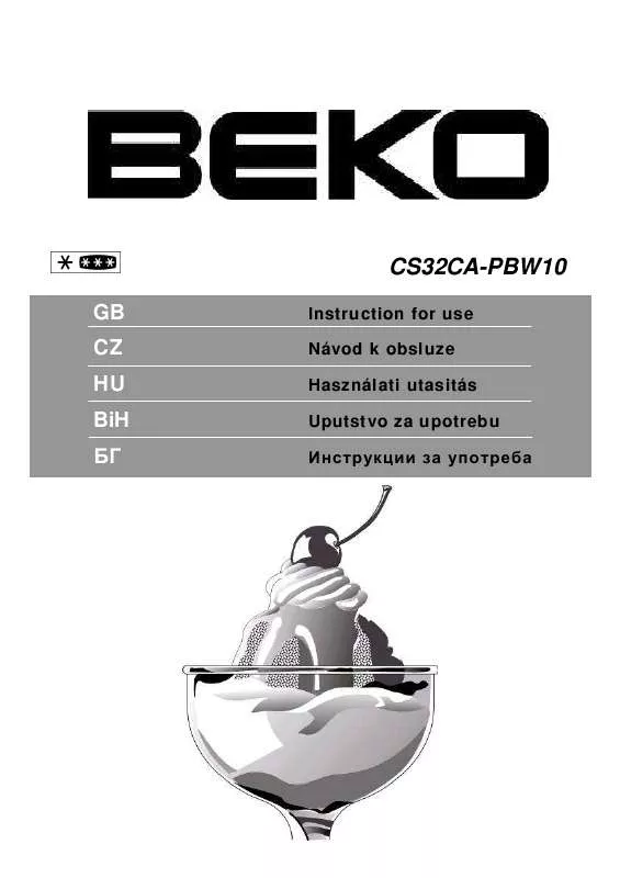 Mode d'emploi BEKO CS32CA-PBW10