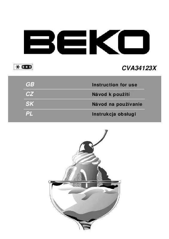 Mode d'emploi BEKO CVA34123X