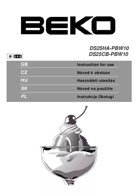 Mode d'emploi BEKO DS25CB-PBW10