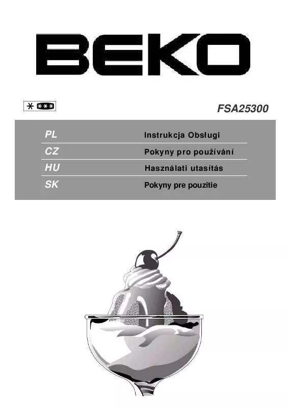Mode d'emploi BEKO FSA 25300