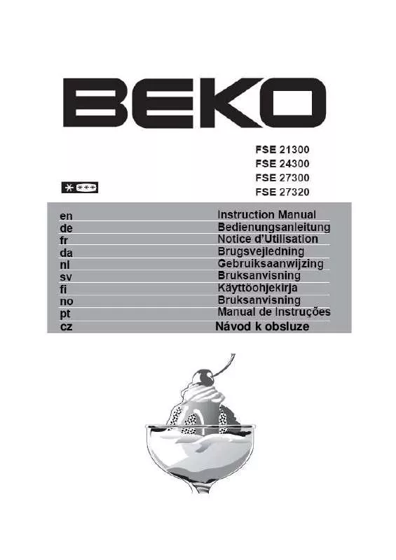 Mode d'emploi BEKO FSE 21300