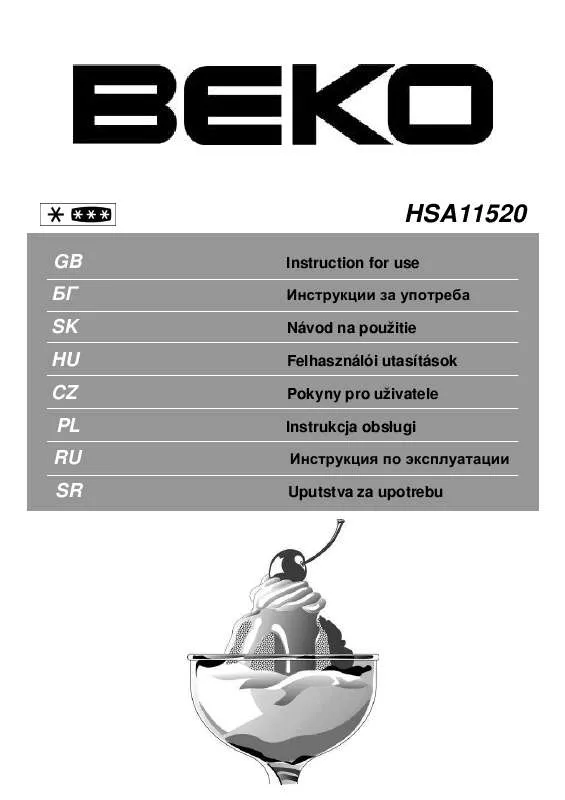 Mode d'emploi BEKO HSA 11520