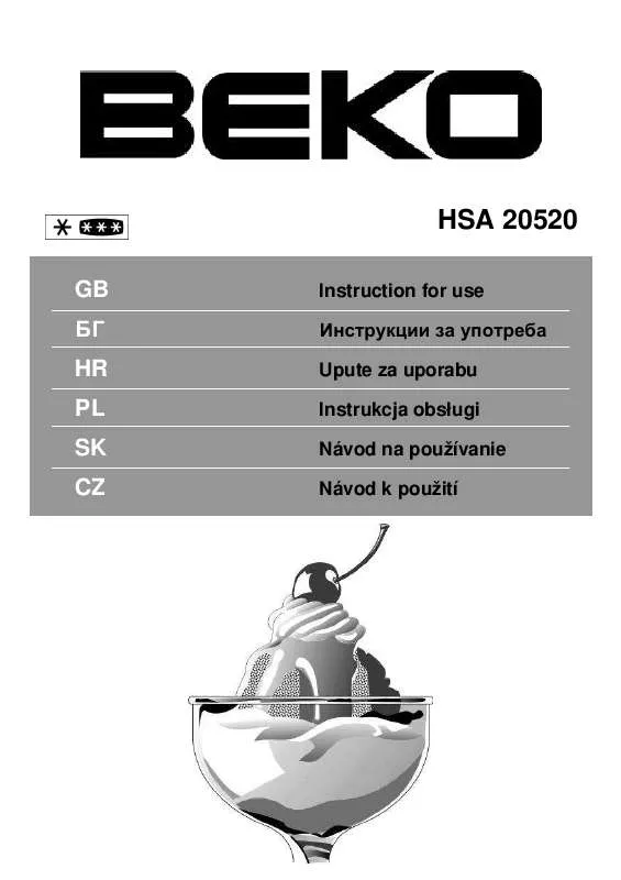 Mode d'emploi BEKO HSA 20520