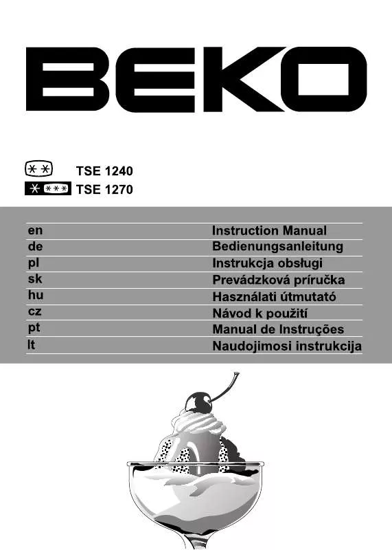 Mode d'emploi BEKO TSE 1270