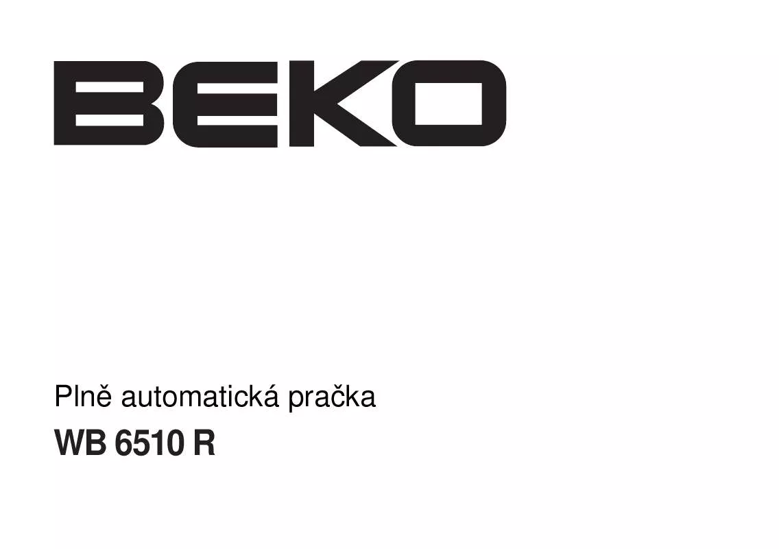 Mode d'emploi BEKO WB 6510 R