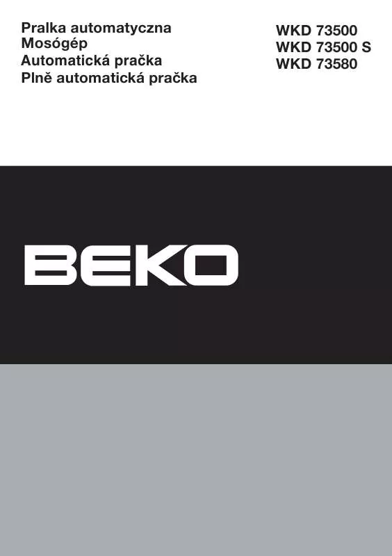 Mode d'emploi BEKO WKD 73500 S