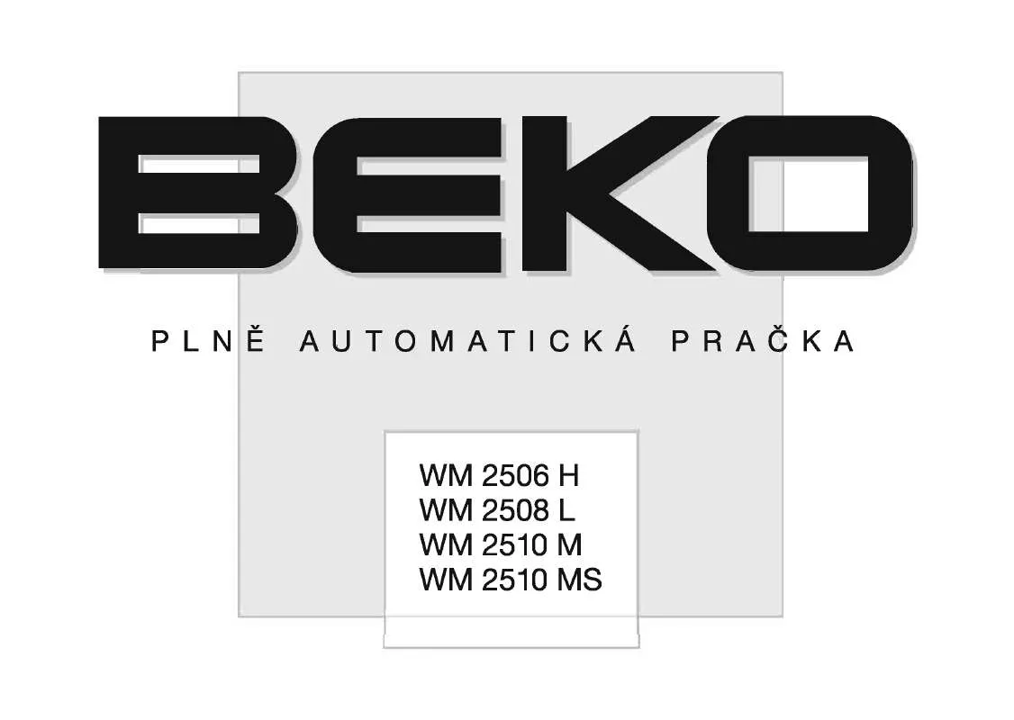 Mode d'emploi BEKO WM 2508 L