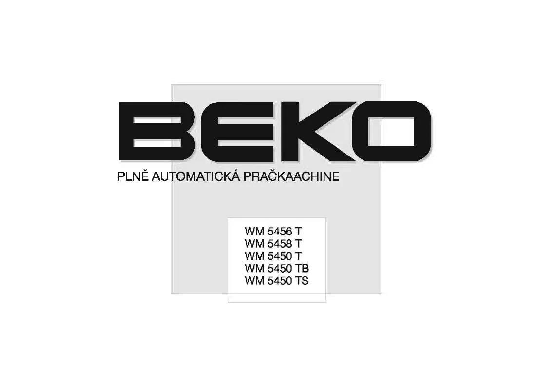 Mode d'emploi BEKO WM 5450 TB