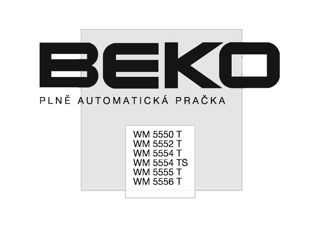 Mode d'emploi BEKO WM 5552 T