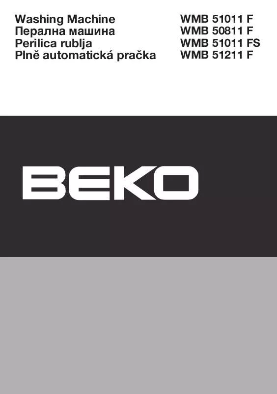 Mode d'emploi BEKO WMB 51011 F