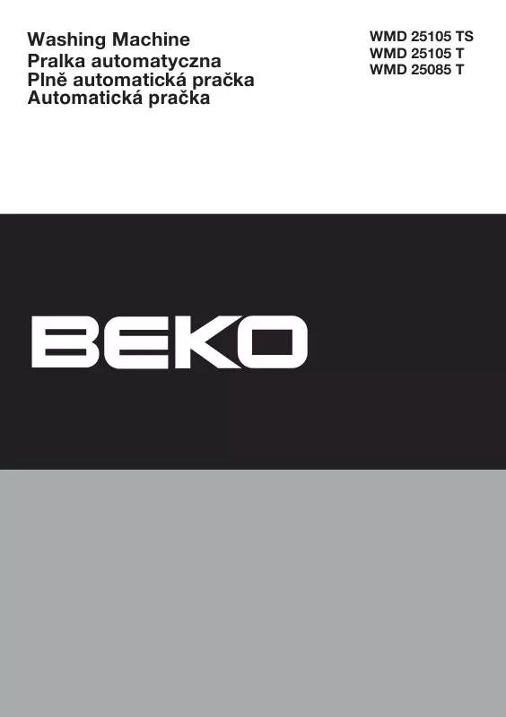 Mode d'emploi BEKO WMD 25085 T