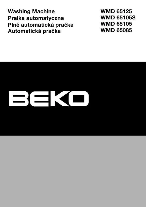 Mode d'emploi BEKO WMD 65085