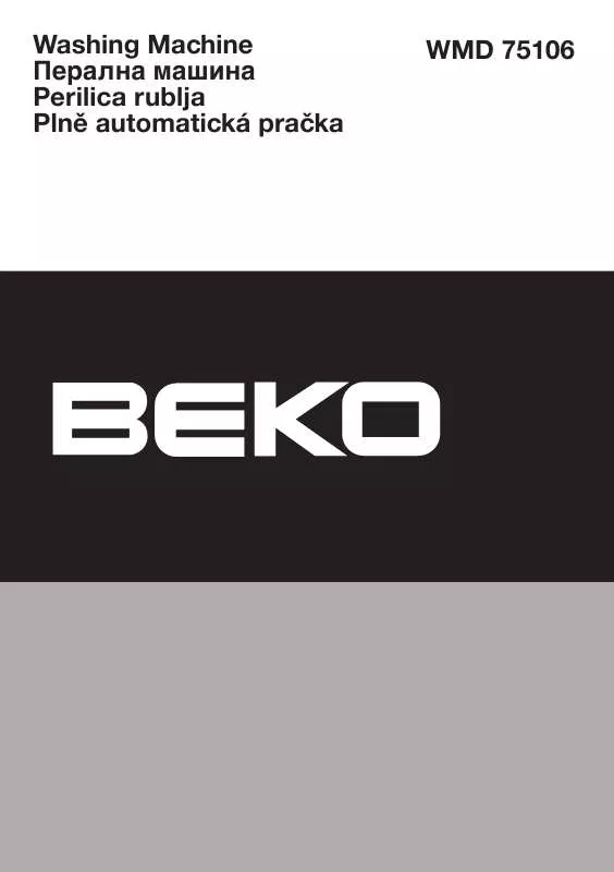 Mode d'emploi BEKO WMD 75106