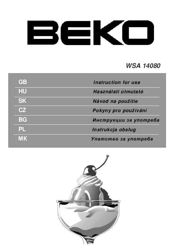Mode d'emploi BEKO WSA 14080