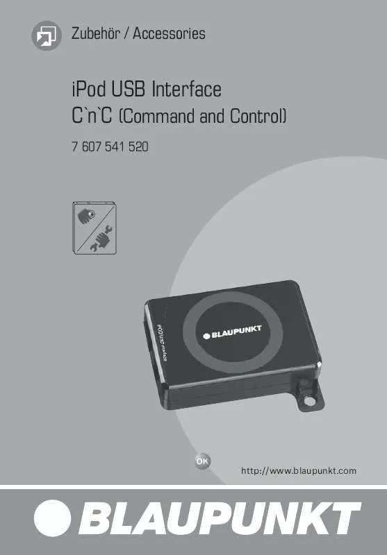 Mode d'emploi BLAUPUNKT APPLE IPOD-USB INTERFACE CNC