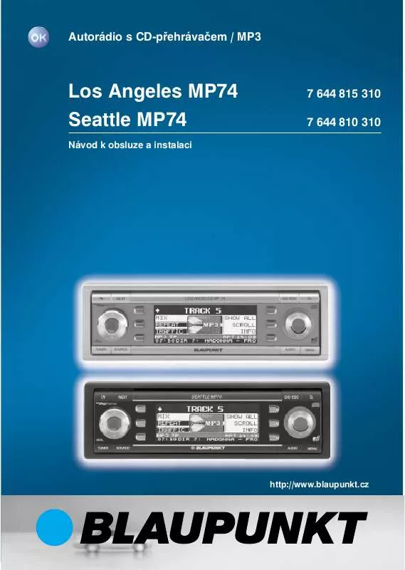 Mode d'emploi BLAUPUNKT LOS ANGELES MP74