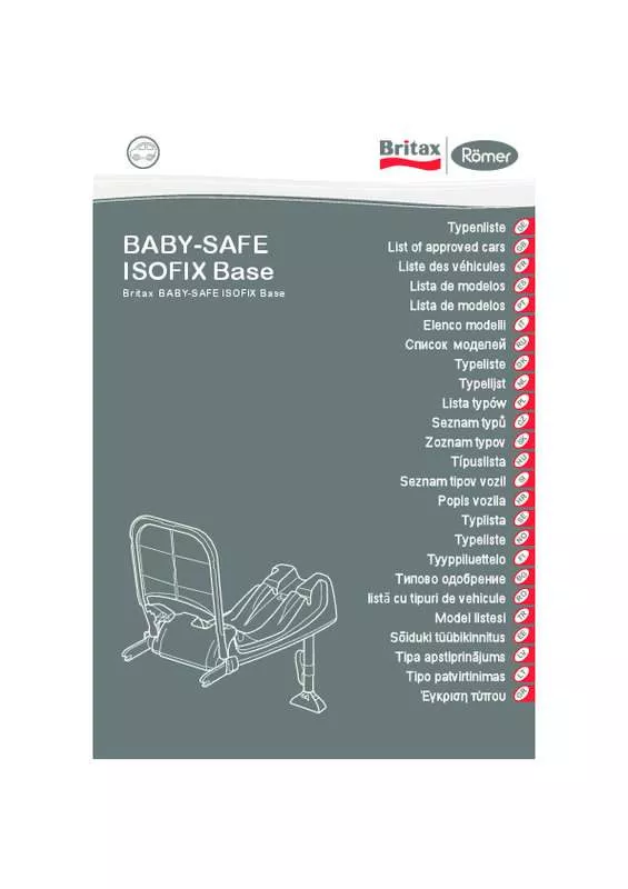 Mode d'emploi BRITAX BABY-SAFE ISOFIX BASE
