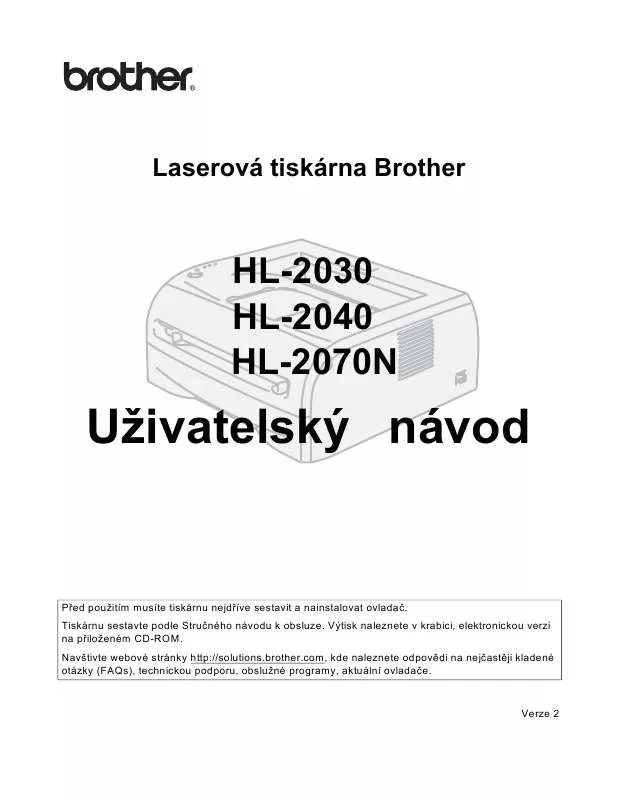 Mode d'emploi BROTHER HL-2040