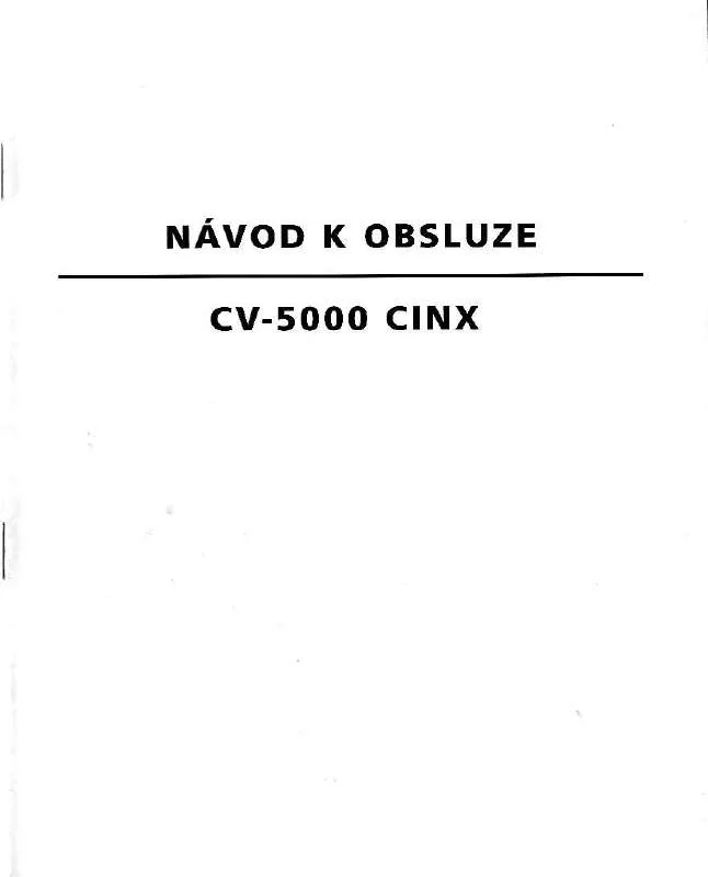 Mode d'emploi CINX CV-5000