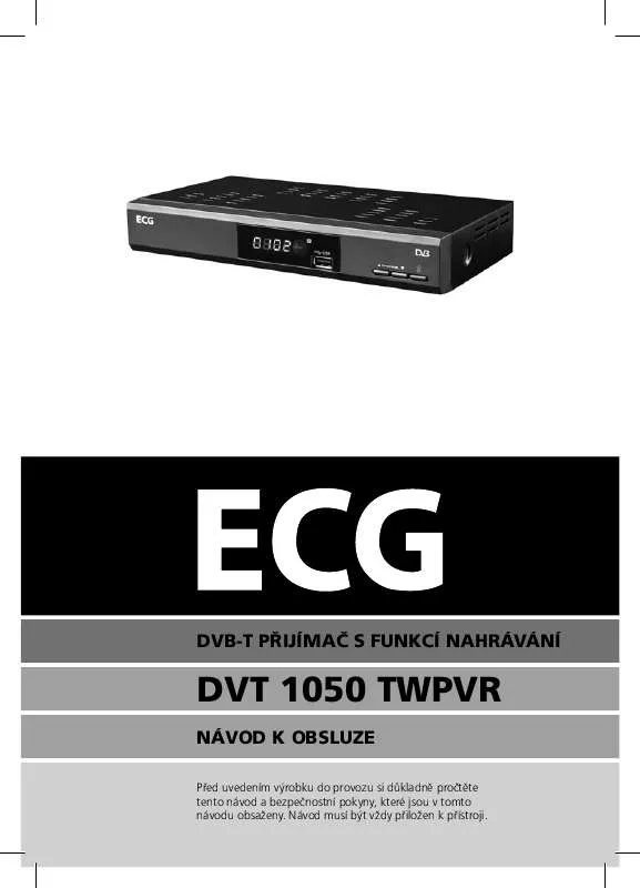 Mode d'emploi ECG DVT 1050 TWPVR