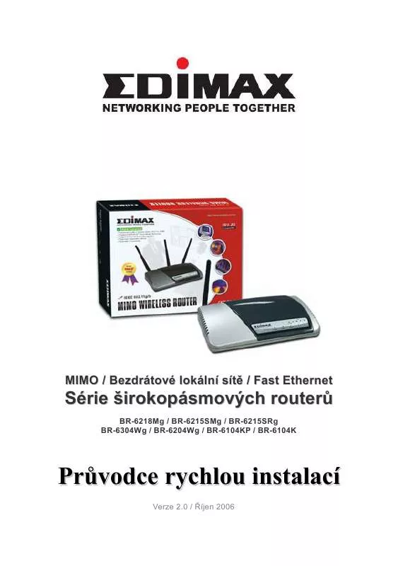 Mode d'emploi EDIMAX BR-6204WG