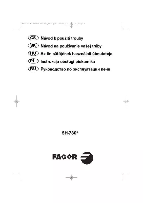 Mode d'emploi FAGOR 5H-780X