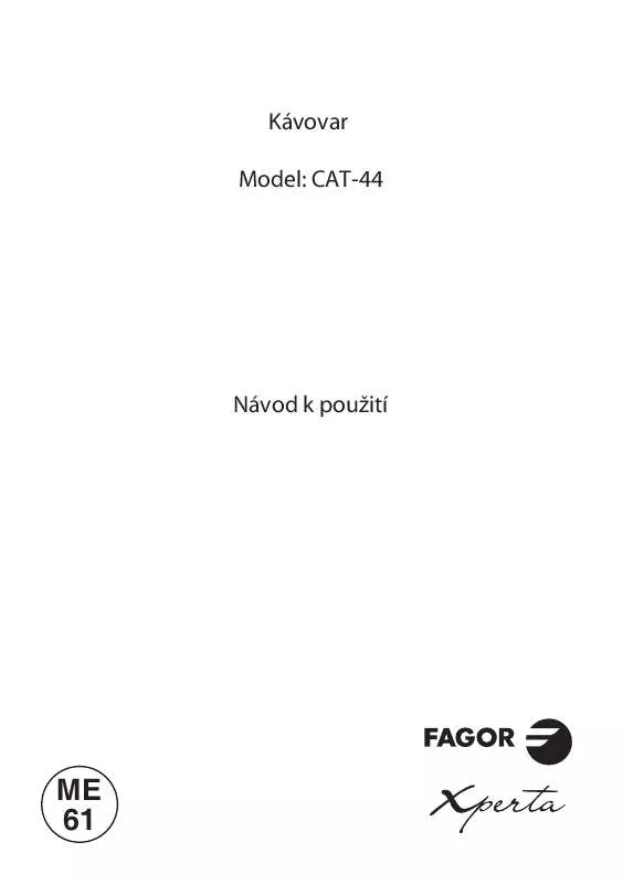 Mode d'emploi FAGOR XPERTA CAT-44