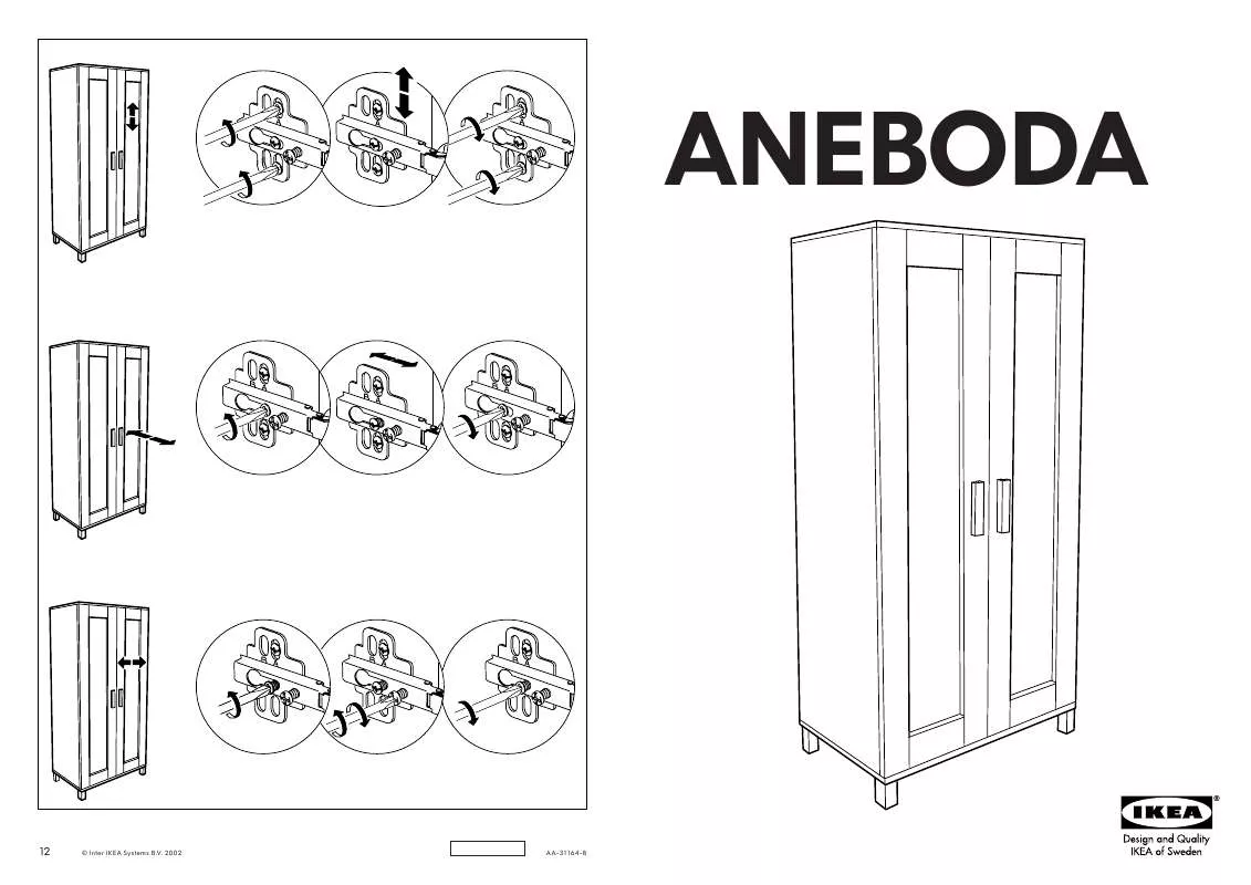 Mode d'emploi IKEA ANEBODA, ŠATNÍ SKŘÍŇ. 81×50, V. 180 CM.