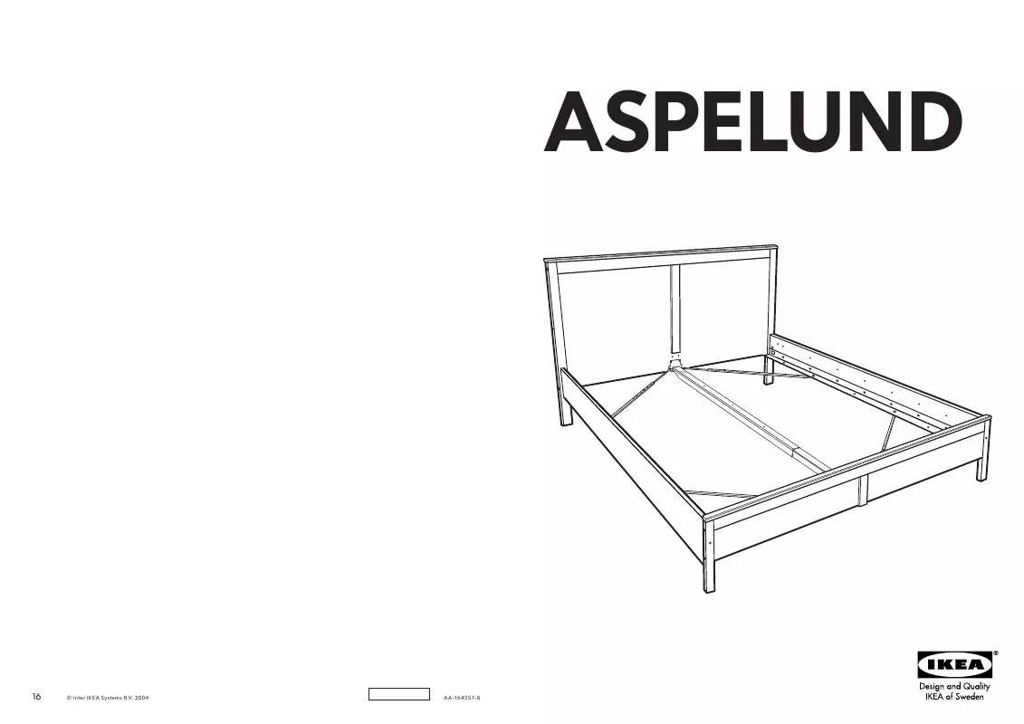 Mode d'emploi IKEA ASPELUND, RÁM POSTELE. 160×200, V. ČELA 110 CM.