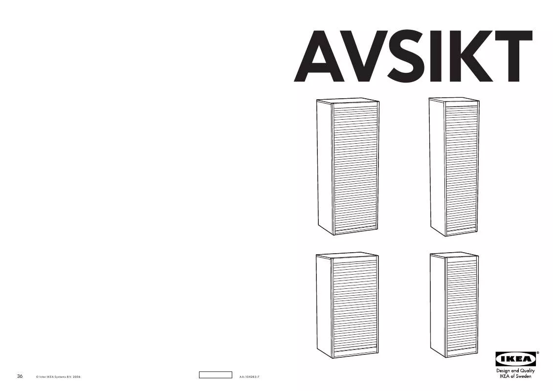Mode d'emploi IKEA AVSIKT, ŽALUZIOVÁ SKŘÍŇ.