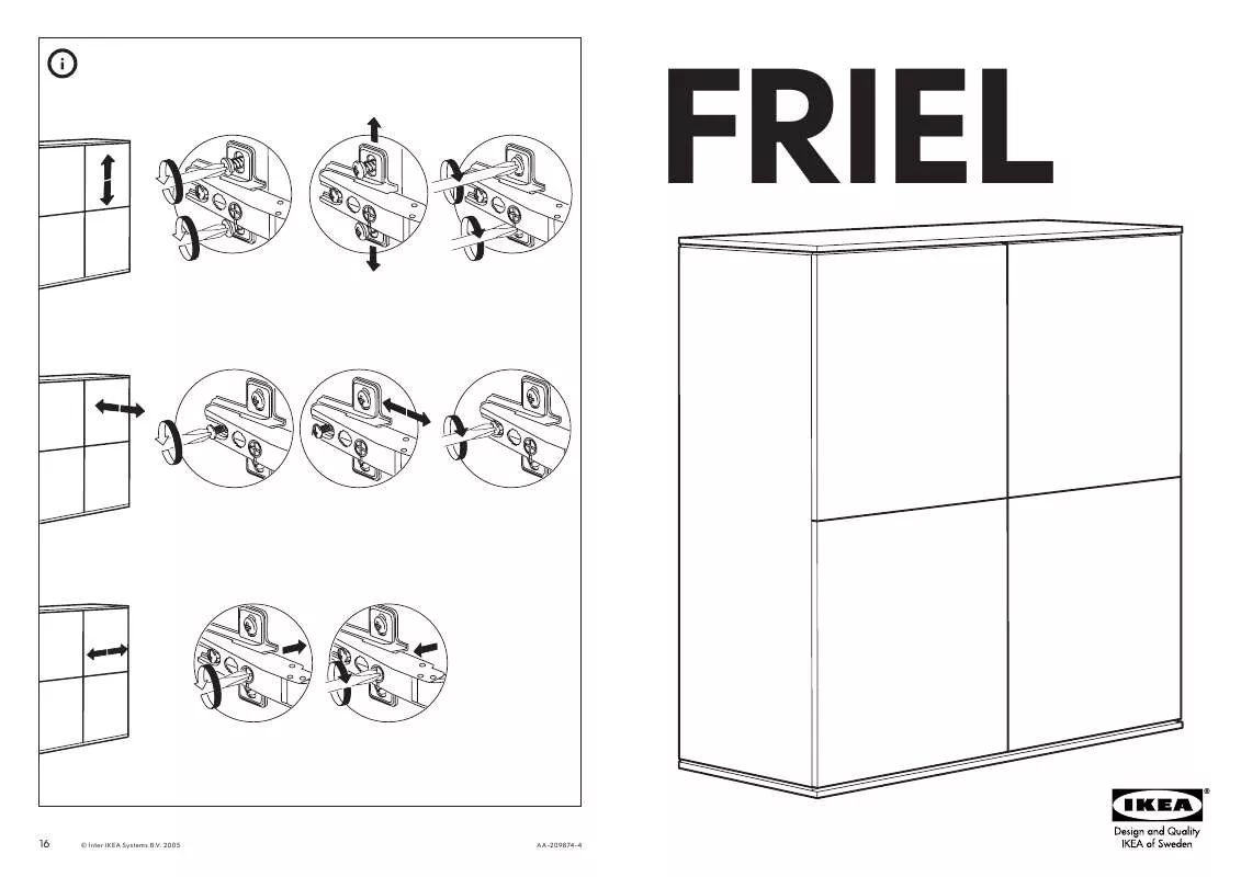 Mode d'emploi IKEA FRIEL, HI-FI SKŘÍŇKA. 99×103 CM.
