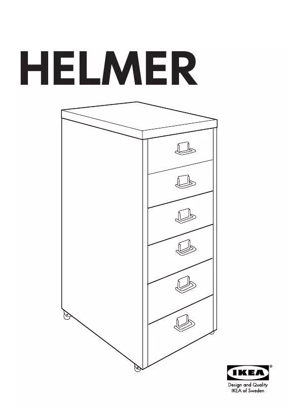 Mode d'emploi IKEA HELMER, ZÁSUVKOVÝ DÍL NA KOLEČKÁCH. 28×43, V. 69 CM.