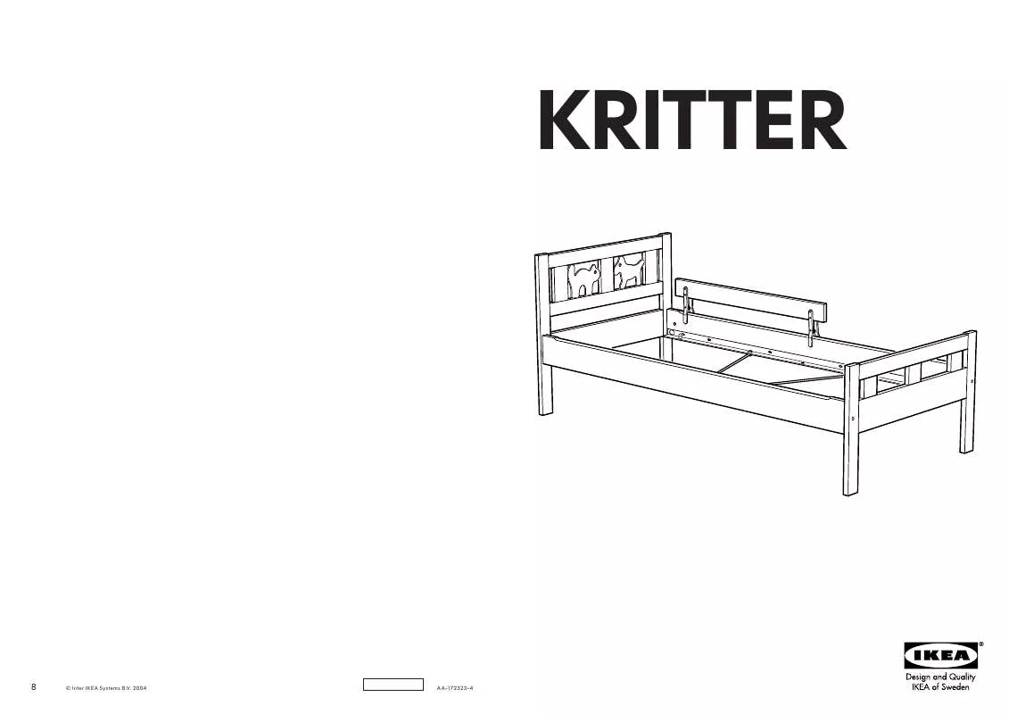 Mode d'emploi IKEA KRITTER, POSTEL SE ZÁBRADLÍM. 70×160 CM.