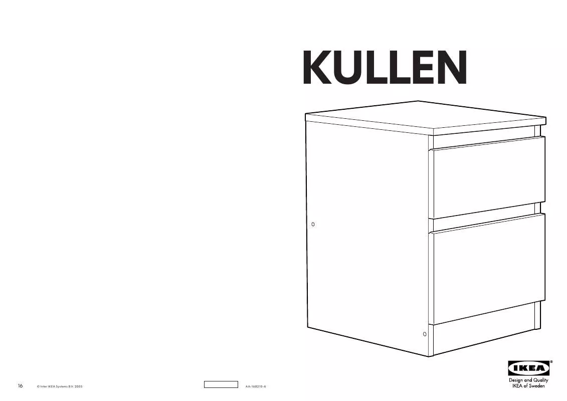 Mode d'emploi IKEA KULLEN, KOMODA SE 2 ZÁSUVKAMI. 35×40, V. 49 CM.