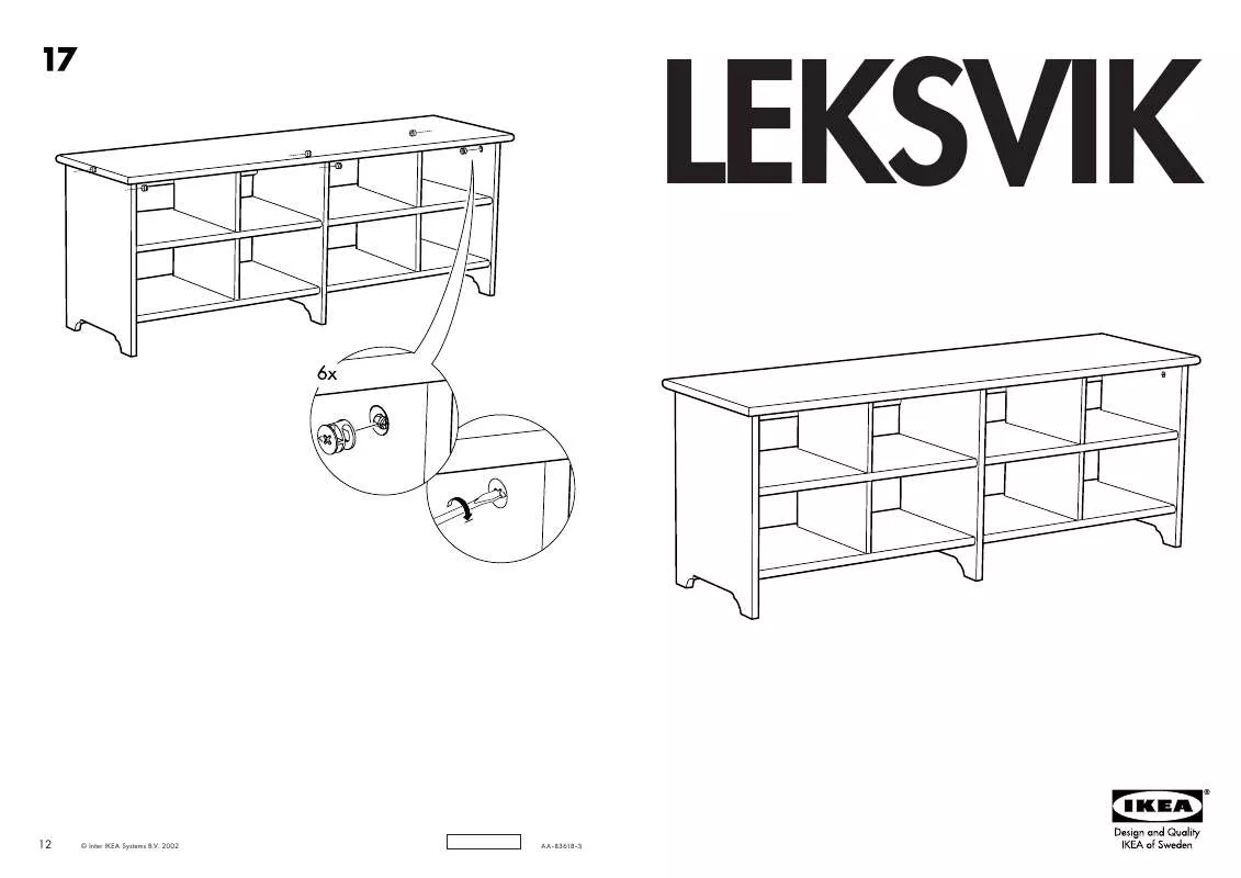 Mode d'emploi IKEA LEKSVIK, BOTNÍK. 120 CM.