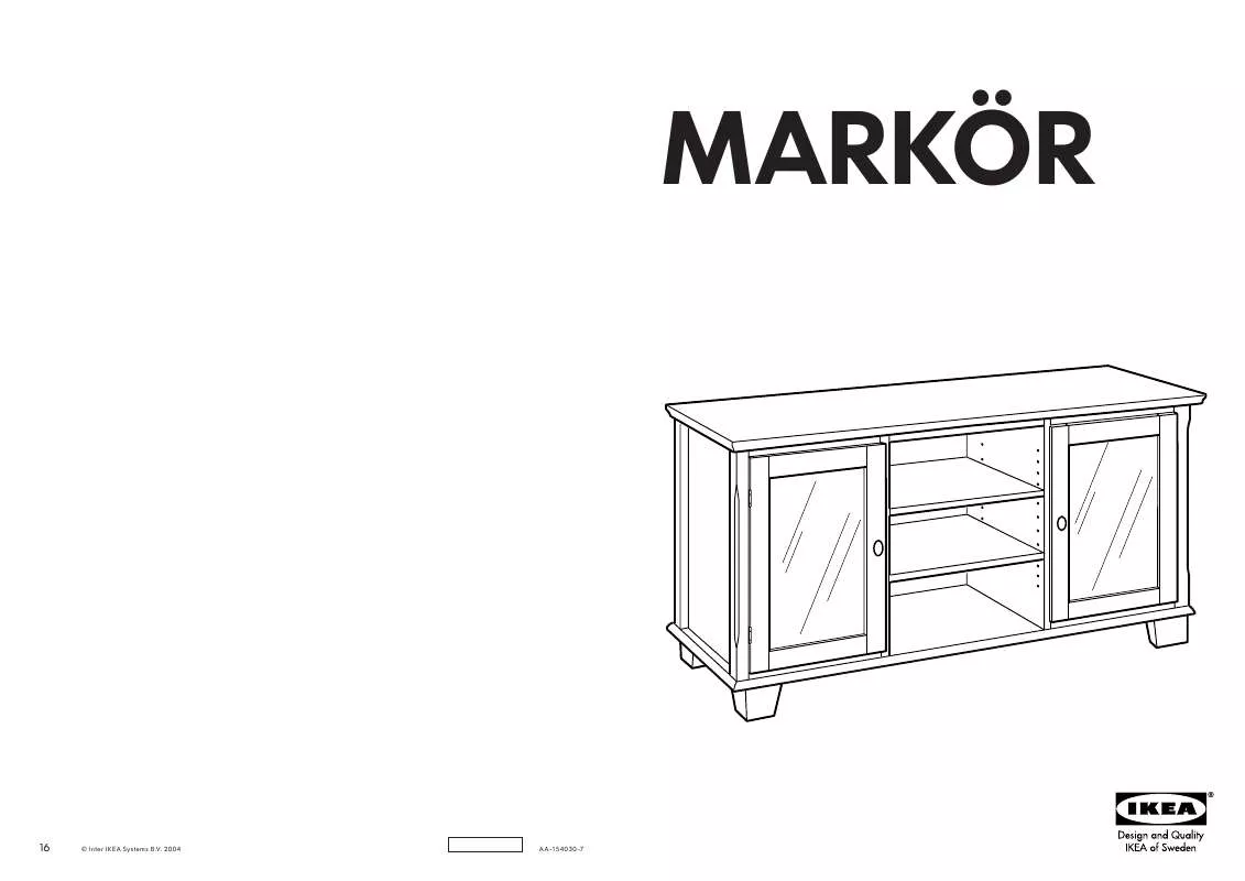 Mode d'emploi IKEA MARKÖR, TV STOLEK. 138×53, V. 72 CM.