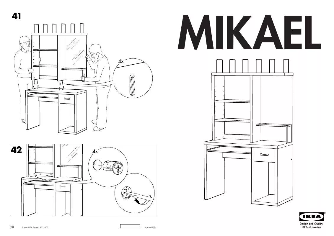 Mode d'emploi IKEA MIKAEL, POČÍTAČOVÝ STOLEK.
