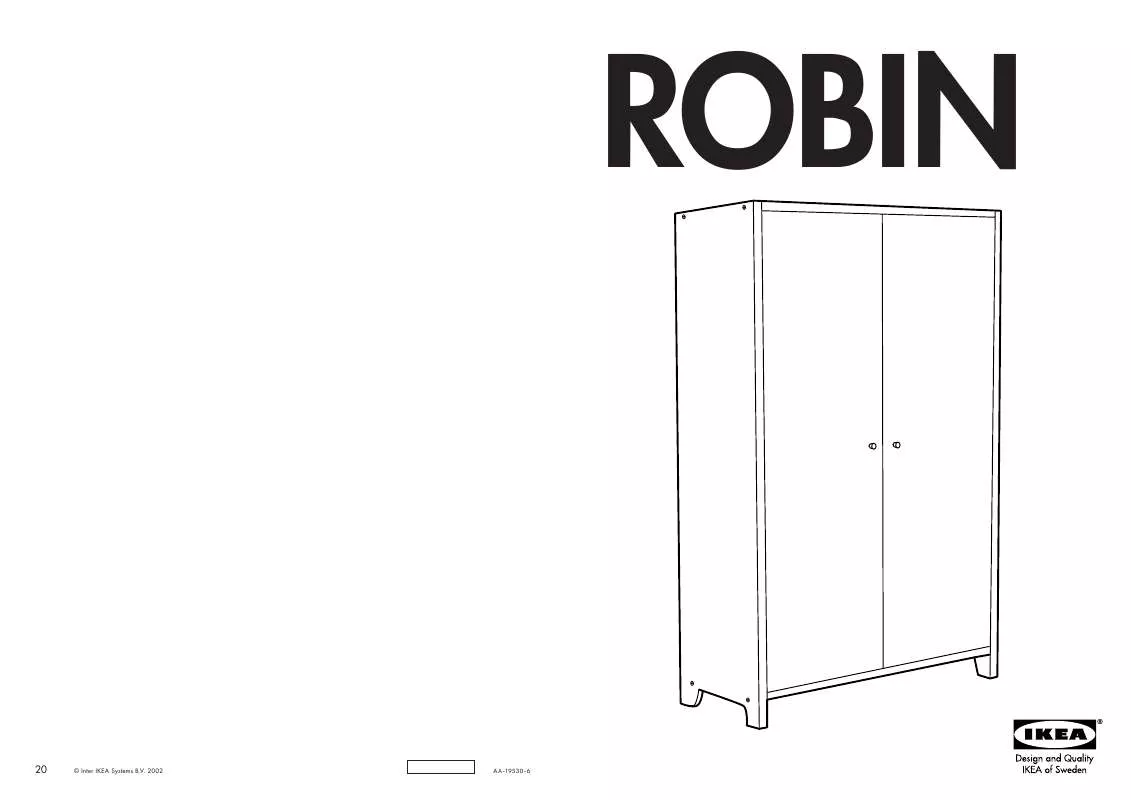 Mode d'emploi IKEA ROBIN, ŠATNÍ SKŘÍŇ.