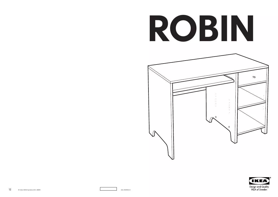 Mode d'emploi IKEA ROBIN, STŮL.